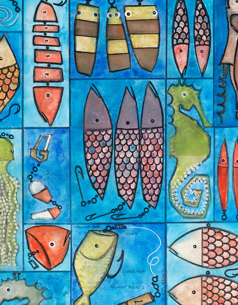 Tackle Box | Framed Giclee Print on Canvas